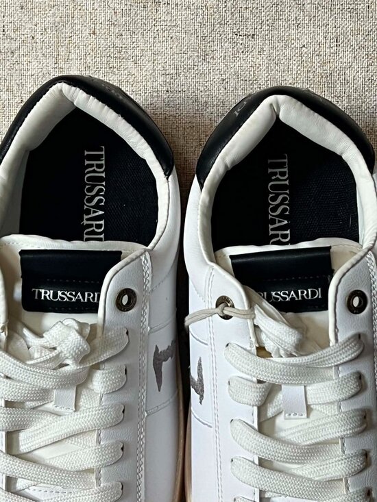 NWT Trussardi Ector Low-Top Sneaker White/Black Size 41 main image 6